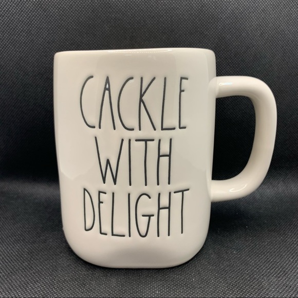 Rae Dunn CACKLE WITH DELIGHT Double Sided Halloween Mug - Picture 2 of 3